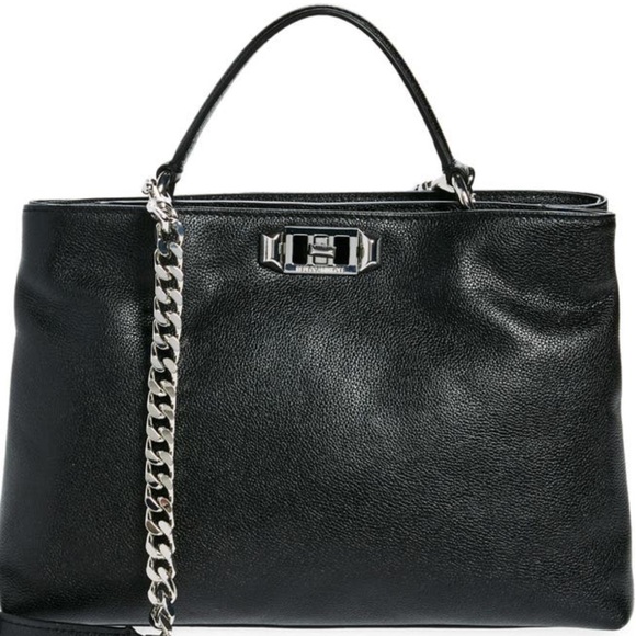 Rebecca Minkoff Handbags - Rebecca Minkoff Elegant Black Leather armour top handle Handbag